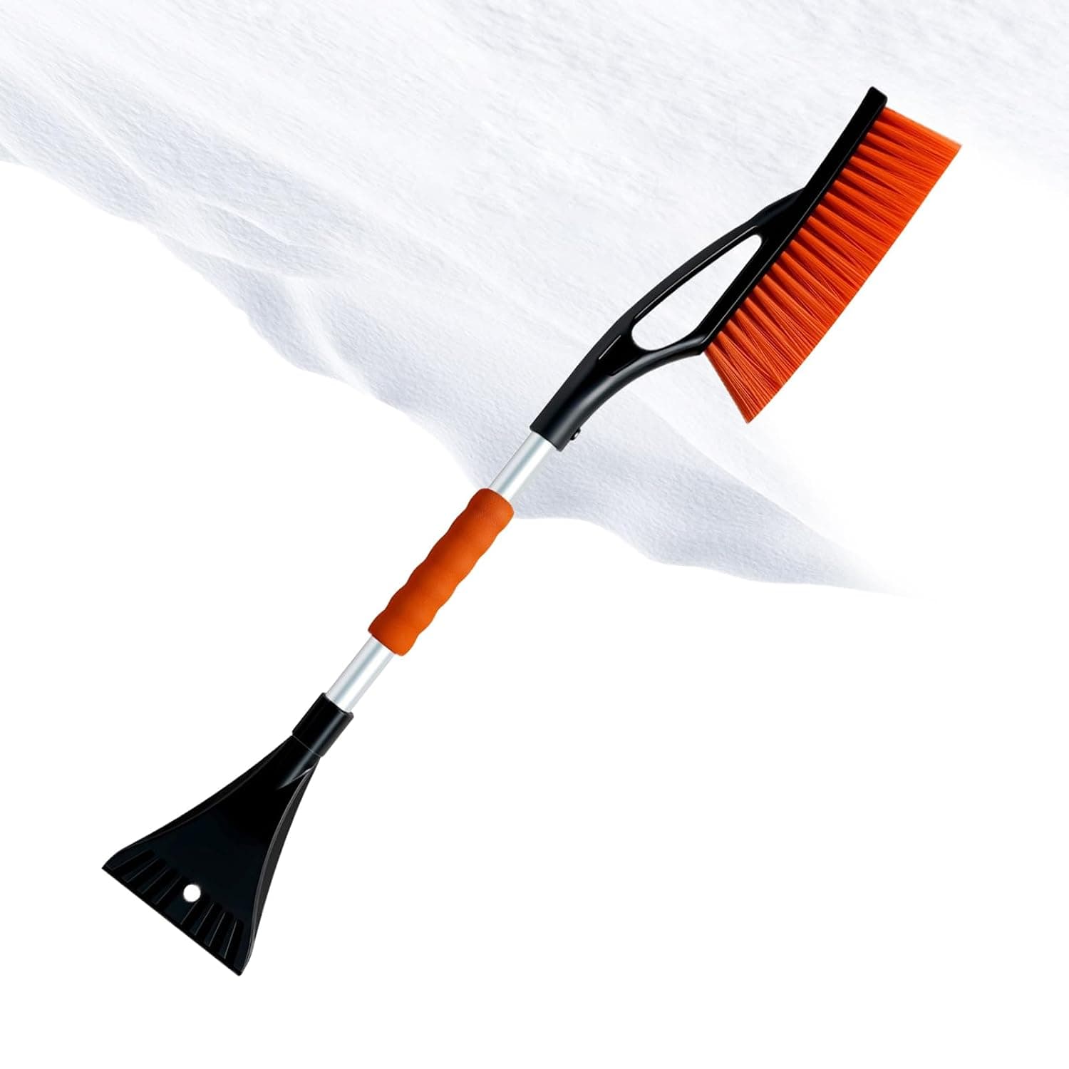 Car Ice Scraper Multifunctional Ergonomic Winter Shovel | 2 In 1 Snow Remover Brush for Automotive Daily Care Maintenance Protection Vehicle Truck RV SUV Driver Windshield Window