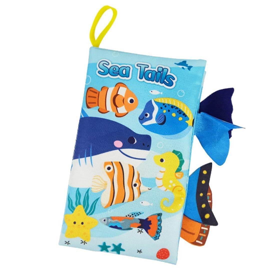 Engaging Marine Animals Touch and Feel Cloth Books for Babies, Soft Sensory Toys for Car Seats and Strollers, Baby Gifts for 0-12 Months Boys and Girls, Multicolor FUN