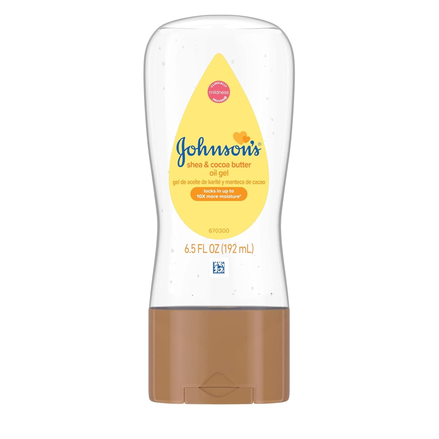 Johnson's Baby Oil Gel Enriched with Shea and Cocoa Butter, Great for Baby Massage, 6.5 fl. oz, Pack of 6 (Packaging May Vary)