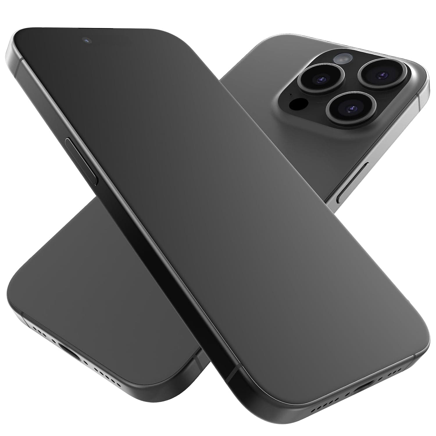 Fake Phone Dummy Prop Phone, Prank Stuff Decoy Phone Pear Phone Non-Working Phone 15 Pro, Display Phone Look Like Real Phone 15 Pro (Black)