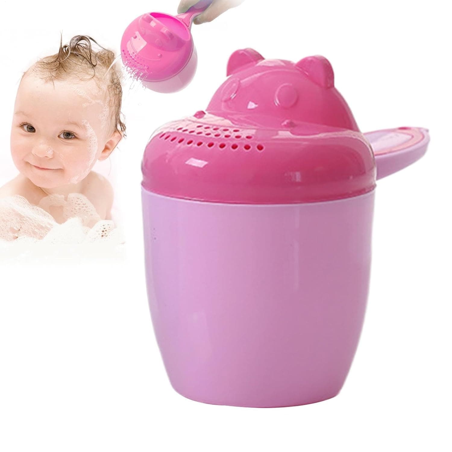 Bath Cup Bath Pour Cup | Thickened Cartoon Safety for Kids Girl Boy Head Hair Washing Shower Gardening Bathroom