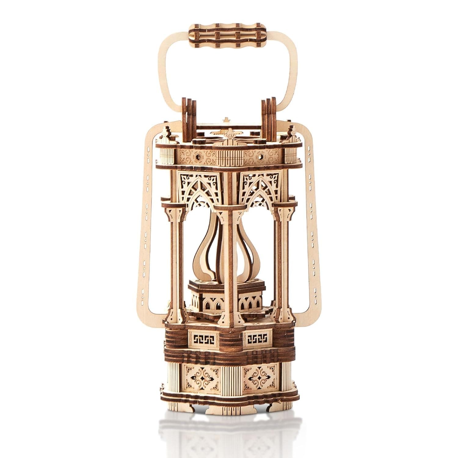 3D Wooden Puzzle, Antique Lantern Lighted 3DPuzzle, DIY Engineering Project 3D Model Mechanical Puzzle for Adults and Children, Woodcraft Kit for Christmas Day
