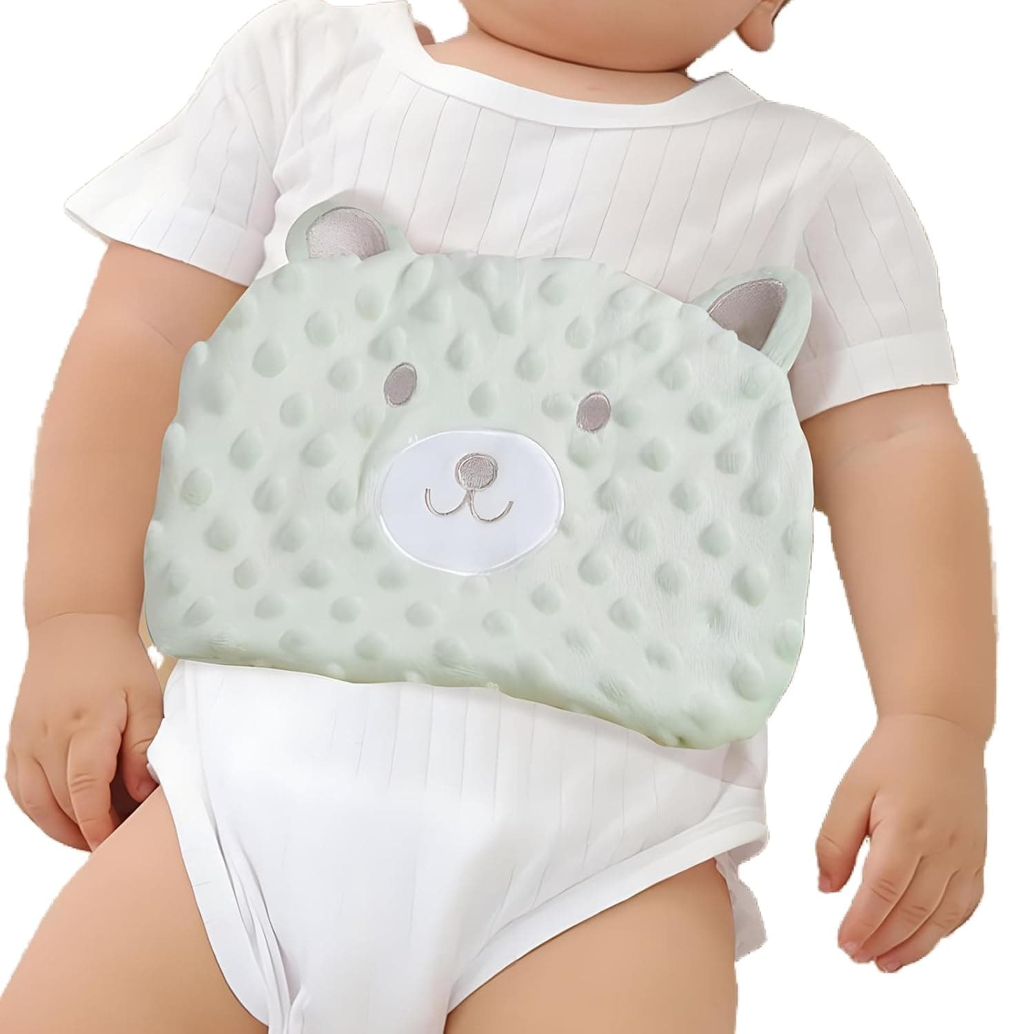 Baby Colic and Gas Relief - Cassia Seed Heated Tummy Wrap,Baby Heating Pad Swaddle Belt Relieves and Soothes Gas,Bloating and Upset Stomach (Green)