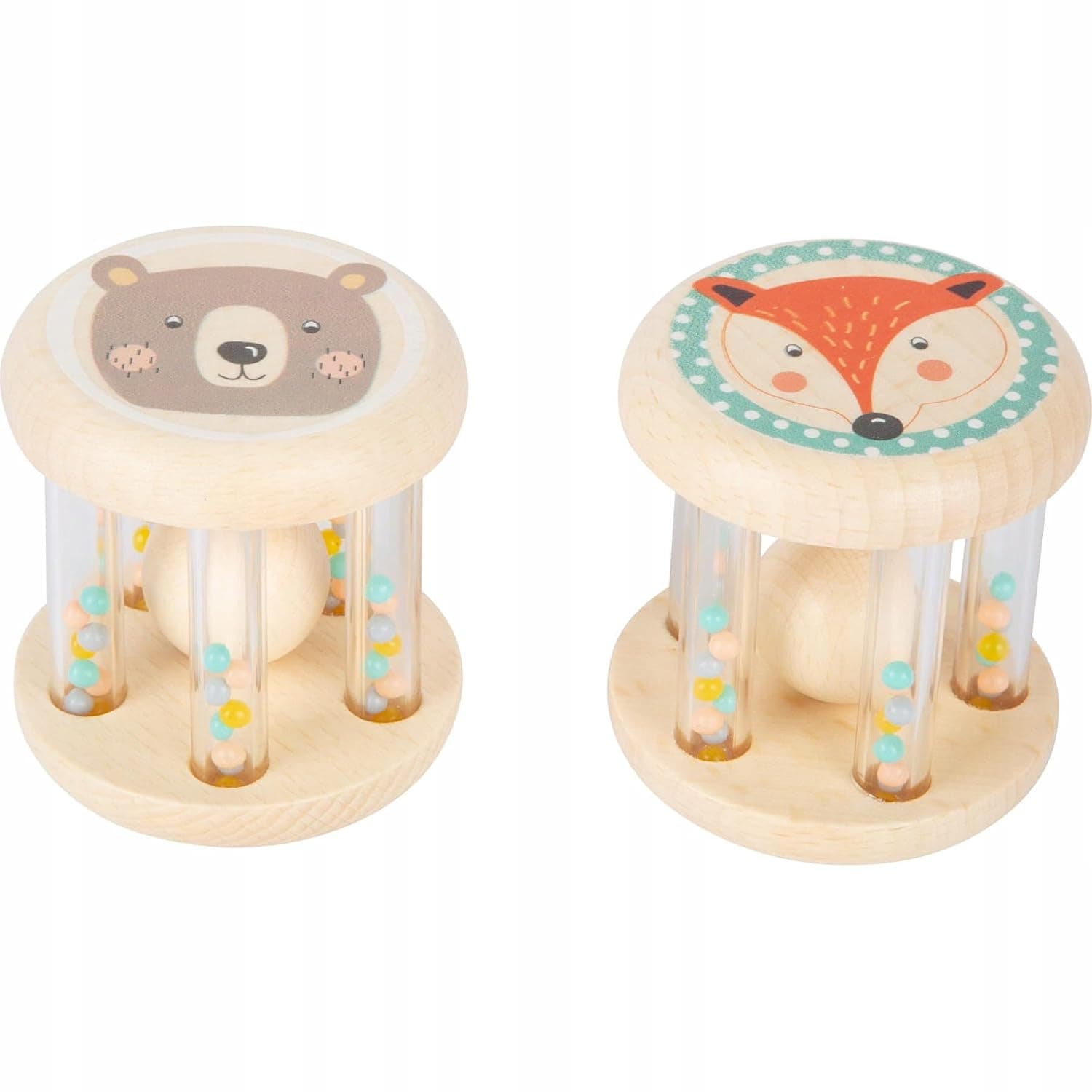 small foot 11885 Animals Rattles, in Soft Pastel Colours and Child-Friendly Design, for Babies and Infants Toys
