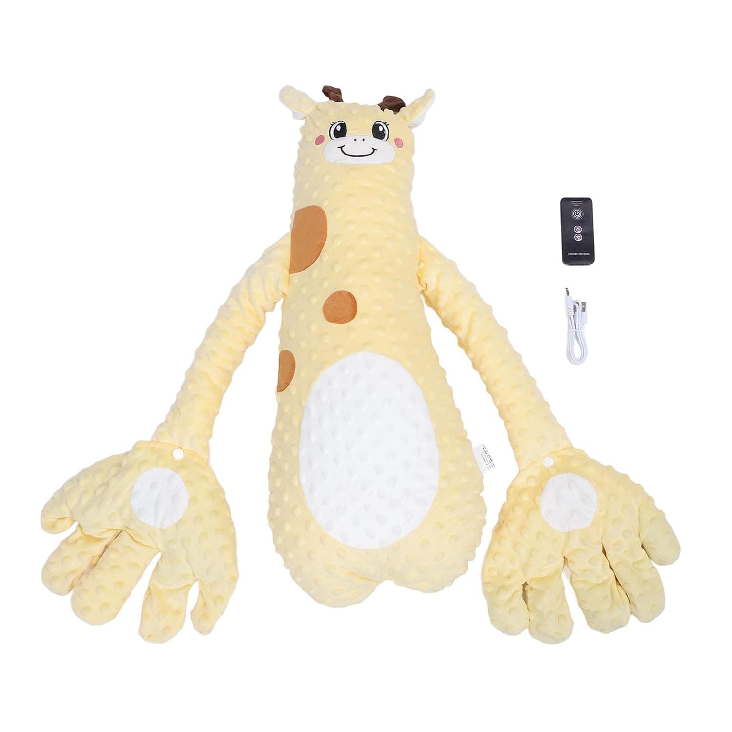 Luocute Baby Sleep Soothing Doll, 24in Yellow | Giraffe Design, Gentle Patting, Remote Control, Soft Material for Baby Sleeping