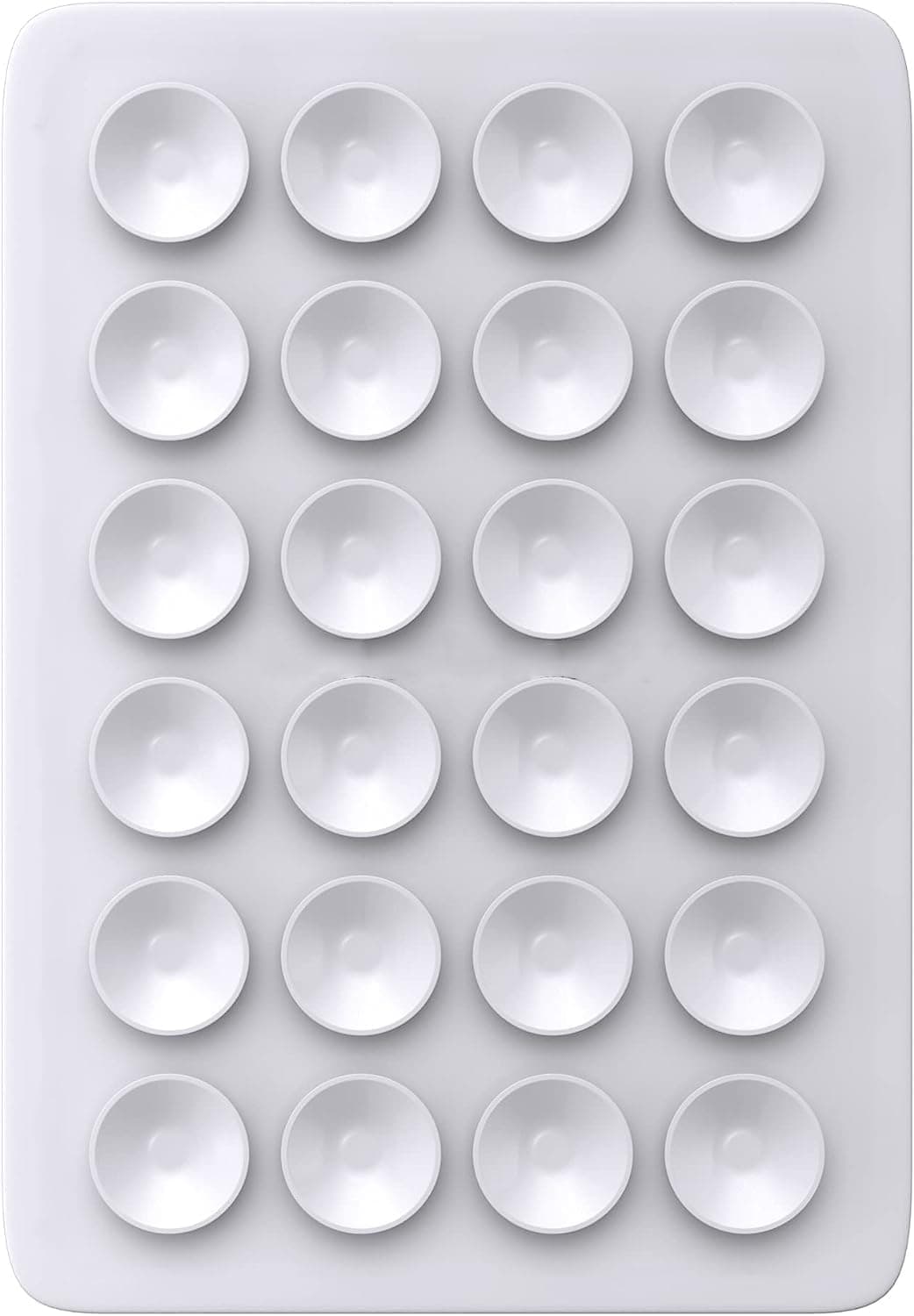 حافظة جوال لاصقة من بابوريتش، 10 قطع، ملحقات جوال لاصقة من السيليكون لاجهزة ايفون واندرويد، حامل موبايل بمراة للاستحمام بدون استخدام اليدين لصور السيلفي ومقاطع الفيديو (ابيض)