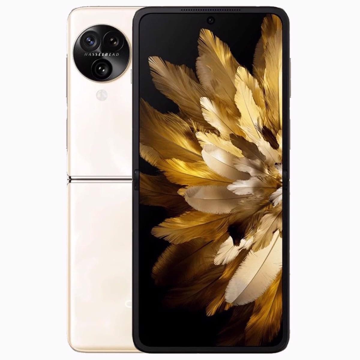 Oppo Find N3 Flip DUAL-SIM 256GB ROM + 12GB RAM (GSM | CDMA) Factory Unlocked 5G SmartPhone (Cream Gold) - International Version