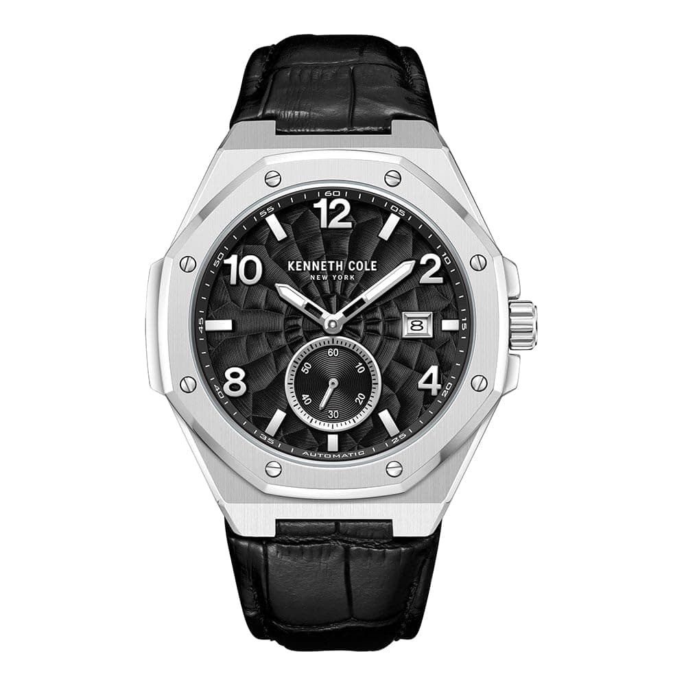 Kenneth Cole New York Men’s Automatic Watch - Skeleton Dial, Octagonal Bezel, Elegant and Professional Design