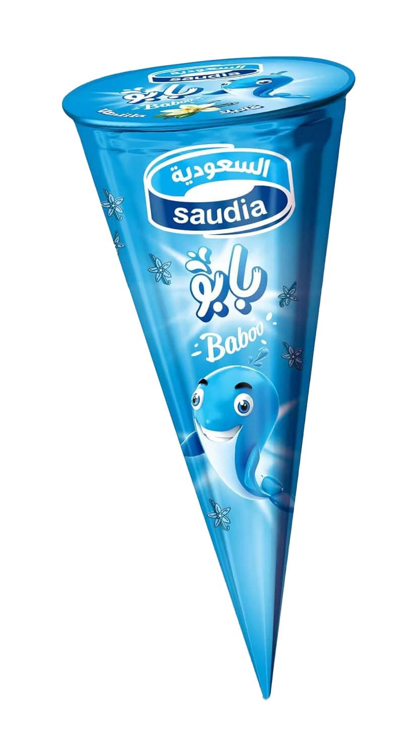 Saudia Baboo Vanilla Ice Cream Cone 110 ml