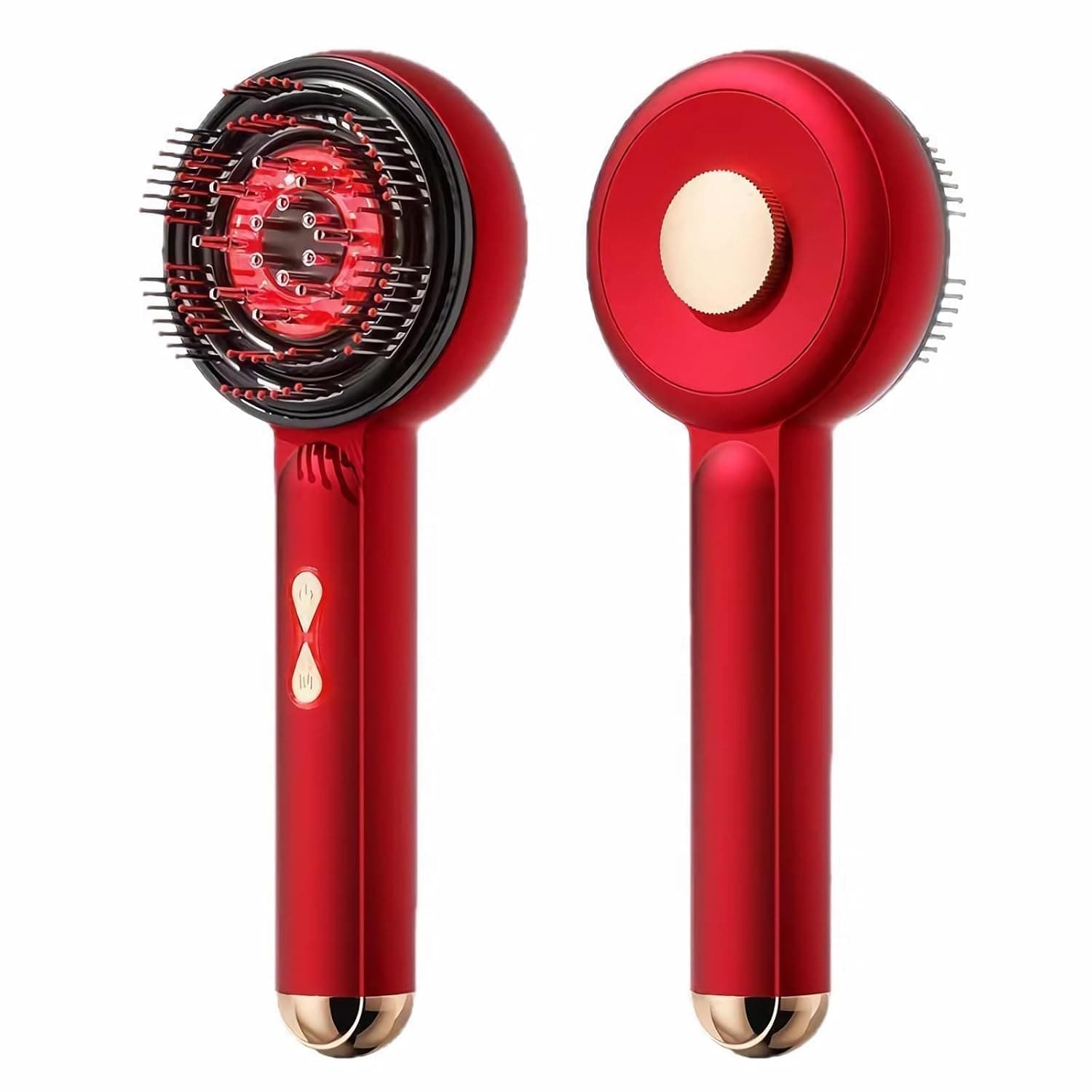 Electric Scalp Massager with Red Light for Hair Care – Hair Oil Applicator Comb, Reduce Hair Loss, Portable Head Massager for Scalp Care & Relaxation, for Travel, Office,Home (red)