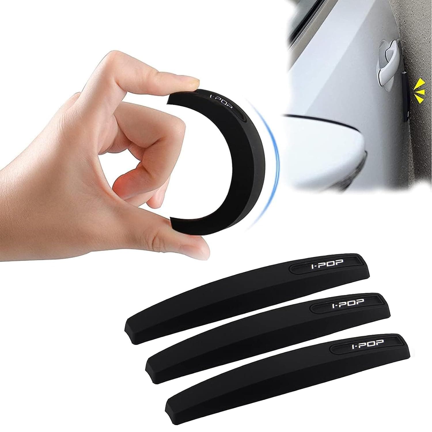 Bukela Car Door Edge Guards Rubber Car Doors Protector with Silicone Protect Cars Edge Side Door for All Vehicles Soft High Adhesive Waterproof Heat resistant Abrasion resistan4pcs