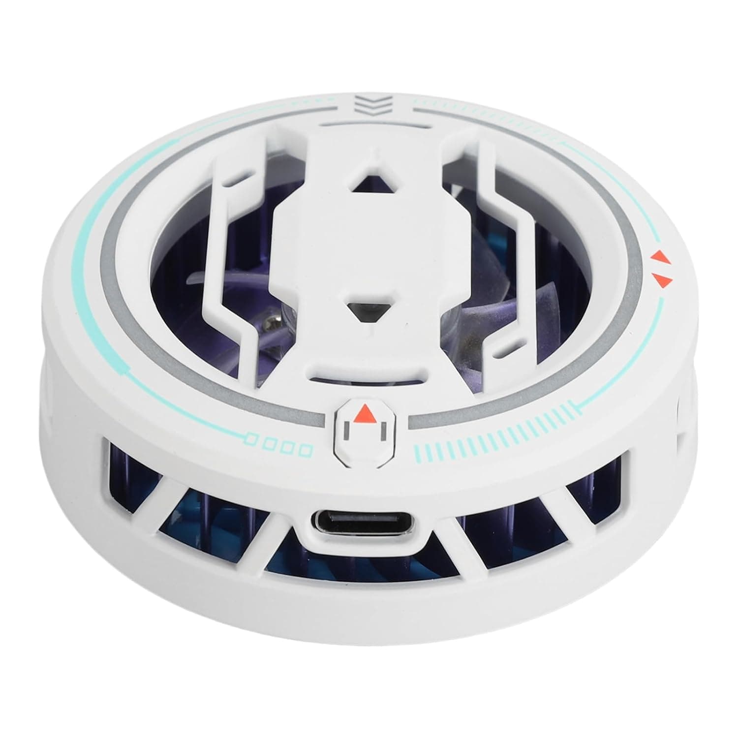 Cryfokt Cell Phone Cooling Fan Efficient Semiconductor for Playing Game Watching Video, with Magnetic Adsorption, ABS Aluminum Material for Smartphone Players (White)