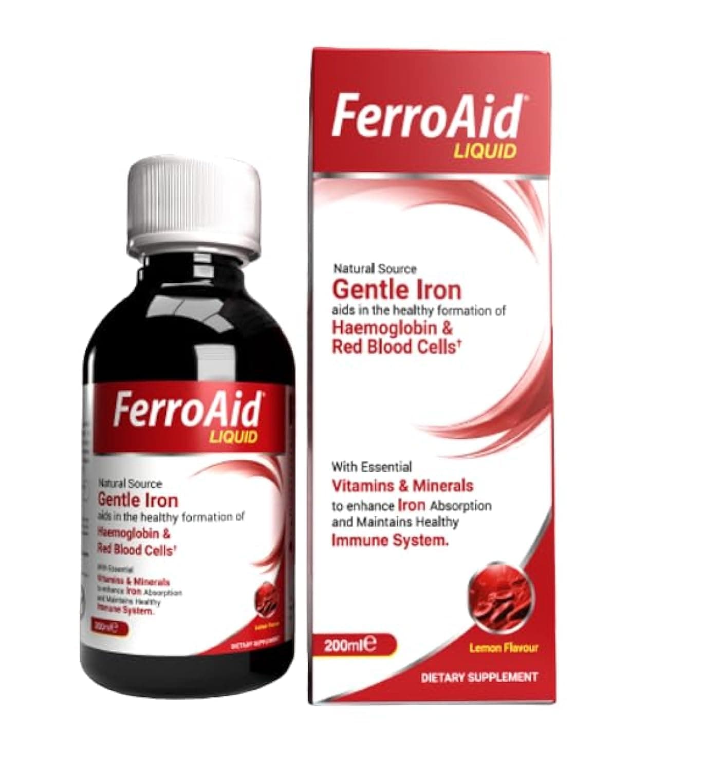 Ferroaid Liquid | Gentle Source of Iron Aids | For Healthy Formation Of Hemoglobin & Red Blood Cells | Enrich With Iron Absorption | Maintain Healthy Immune System | 200Ml