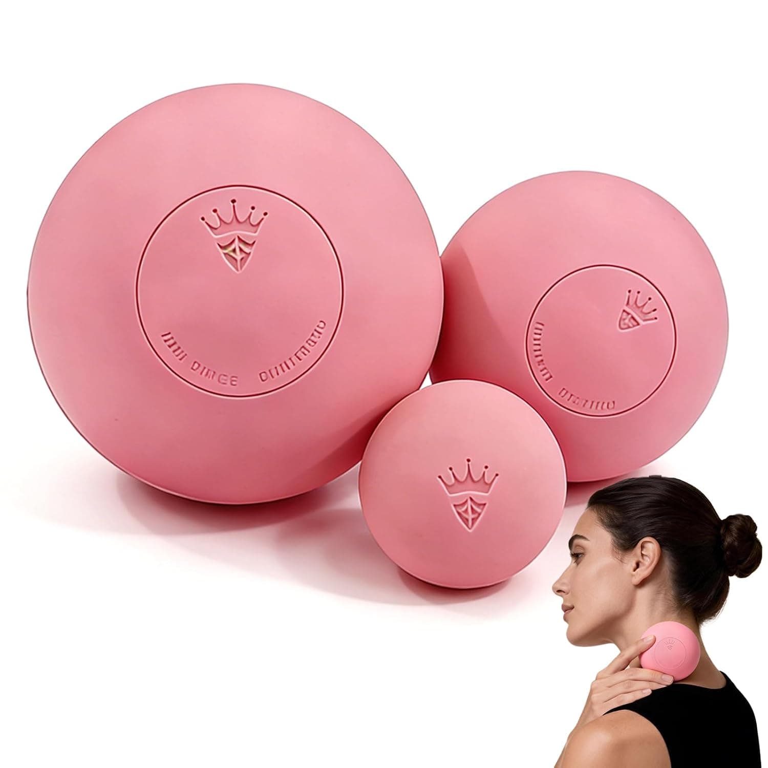 3 Piece Massage Ball, Massage Ball Set, Self-Massage, Massage of Shoulders, Neck, Feet and Hands, Muscle Relaxation, Targeted Tension Release in Neck and Shoulders