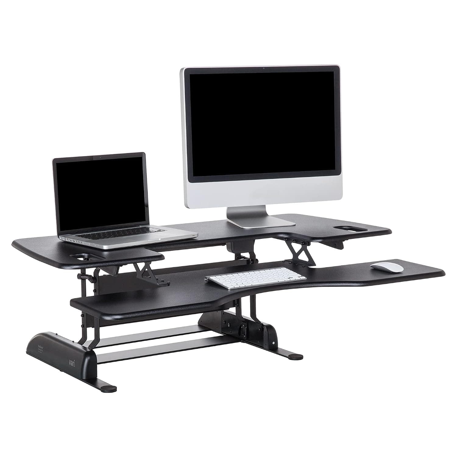 Vari VariDesk Pro Plus 48 - Adjustable Desk Converter with 11 Height Settings - Laptop Sit Stand Desk Riser for Home Office, Table Tops, Workspace - Fully Assembled with Spring Loaded Lift - Black