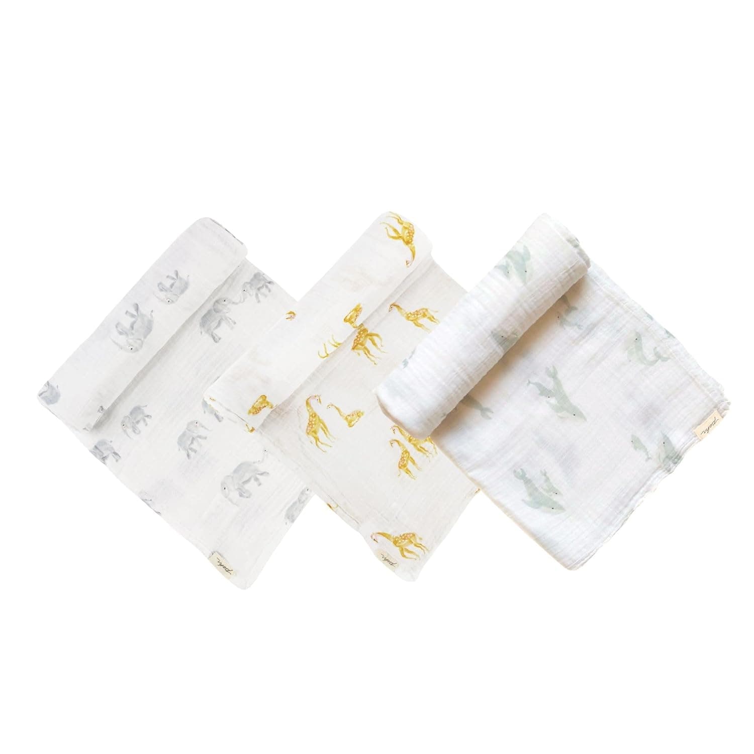 PEHR Organic Cotton Muslin Swaddle 3-Pack, for Them | Extra-Soft & Breathable Baby Blankets | 47" x 47" / 119 x 119 cm | Multi-Use Nursery Essential | Ethically Made & AZO-Free Dyes