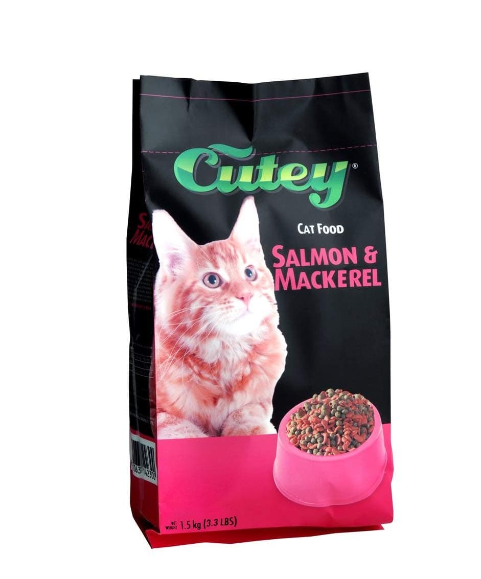 Cutey Dry Cat Food - Salmon And Mackerel, 1.5kg