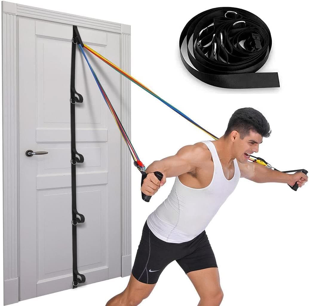 Goodern Door Anchor Strap for Resistance Bands,Workout Resistance Band Door Anchor Portable Easy Assemble Secure Multi Point Anchor Gym for Home Fitness Heavy Duty Door Anchor(Bands Not Included)