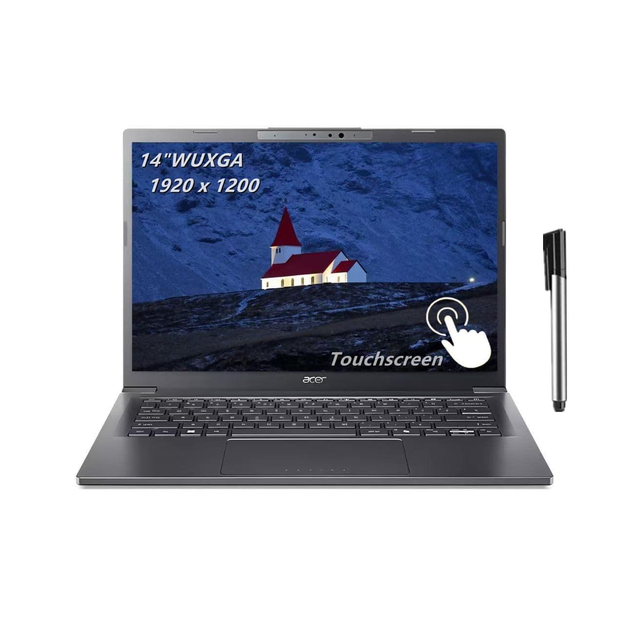 acer Aspire Laptop, 14" WUXGA Touch IPS Display, Intel Ultra 5-226V, 8 Cores, 16GB LPDDR5X RAM,1TB SSD, BK, AI Copilot+PC, Webcam, Windows 11 Home, TWE 16GB USB Pen