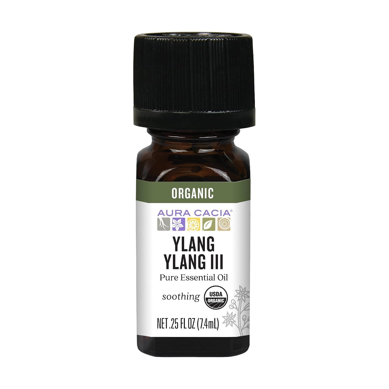 Aura Cacia, Organic, Ylang Ylang III, 0.25 fl oz (7.4 ml)