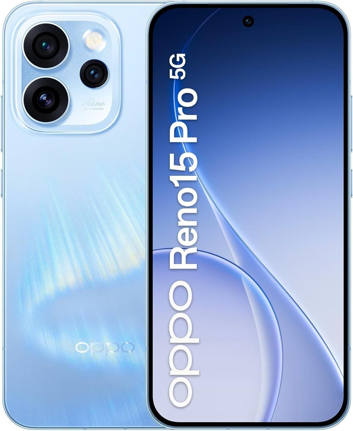 Oppo Reno15 Pro Dual-SIM 512GB ROM + 12GB RAM (GSM Only | No CDMA) Factory Unlocked 5G Smartphone (Aurora Blue) - International Version