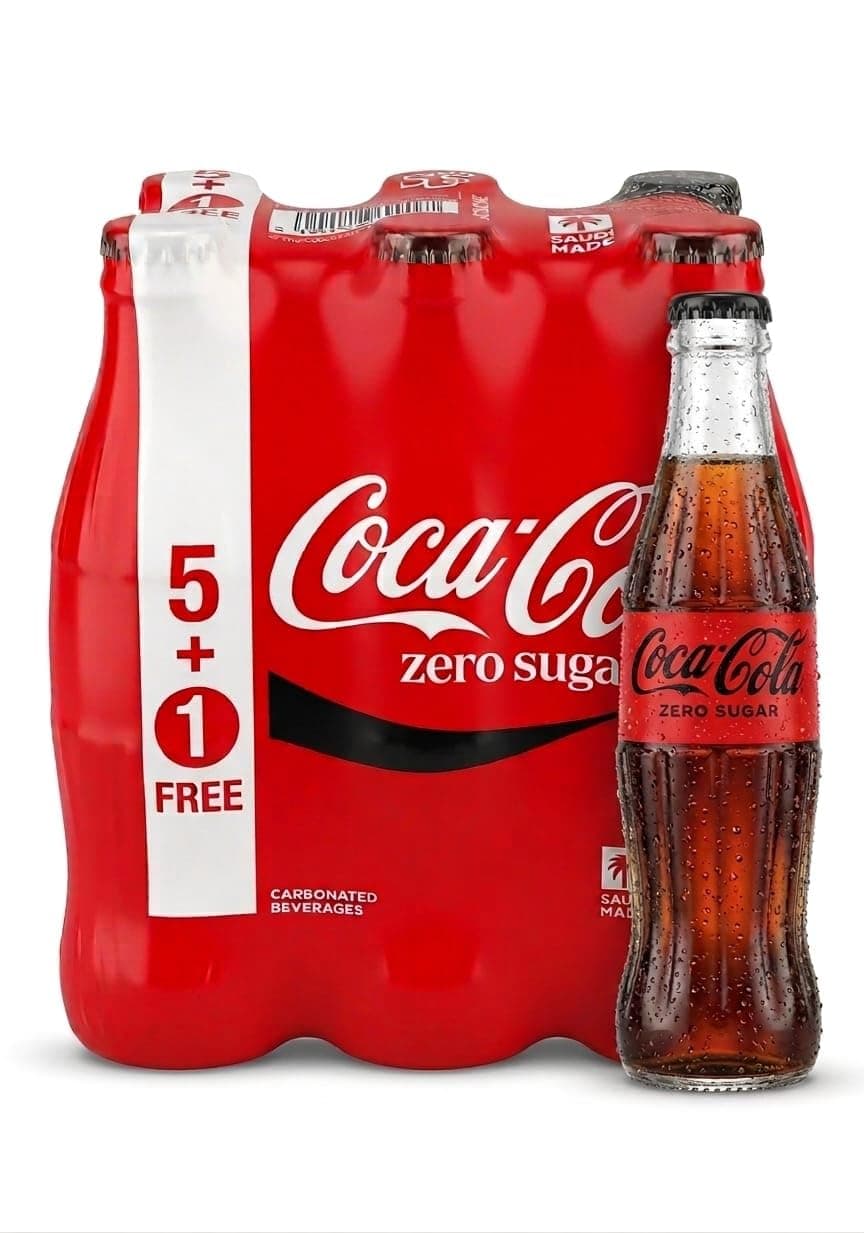 Coca Cola Zero Soft Drink, 6 x 250 ml