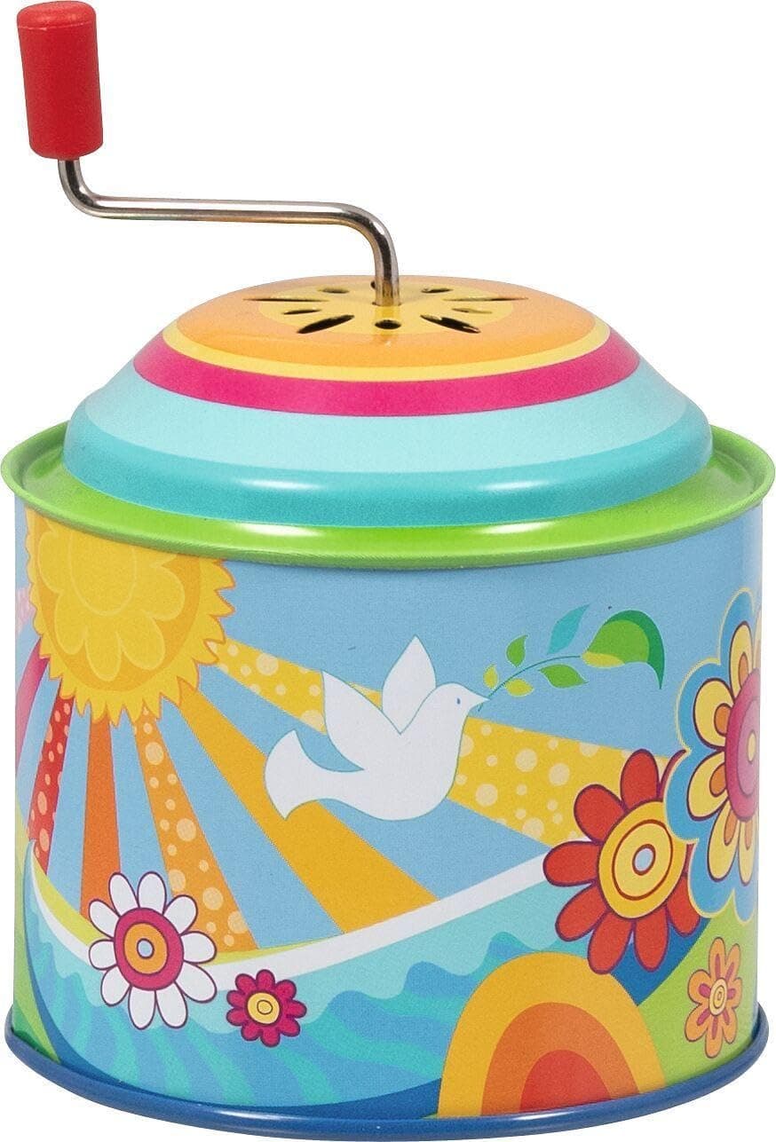 goki 60835 – Music Box "Sonnenglück" – Nostalgic Metal Rotating Box, Approx. 10.5 cm High, for Children from 1 Year