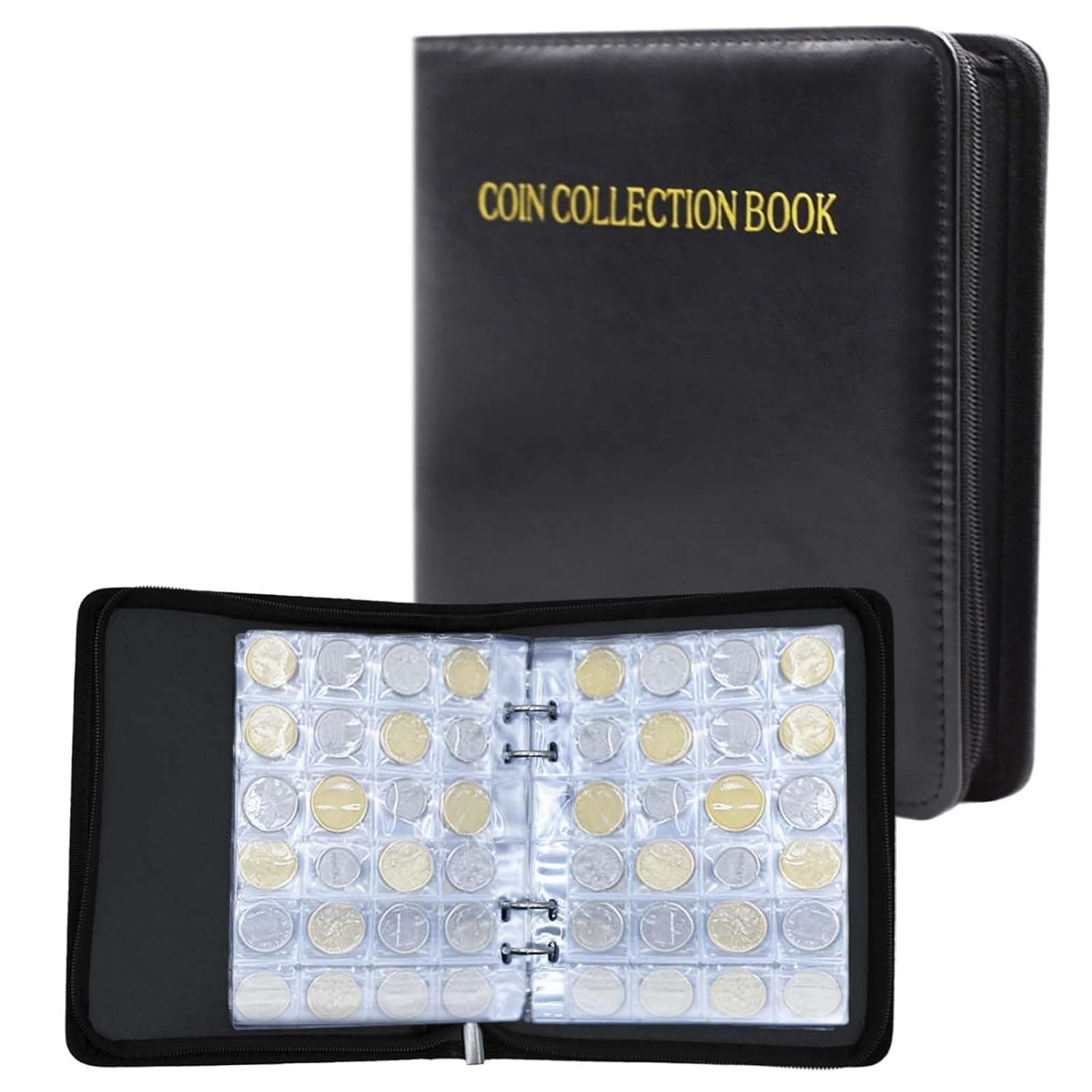 Pack of 480 Coin Collection Book with Coin Collecting Book with Coin Scrapbook Euro Storage for Coins Storage Coin Album 2 Euro Coins Scrapbook Used for Collecting Coins
