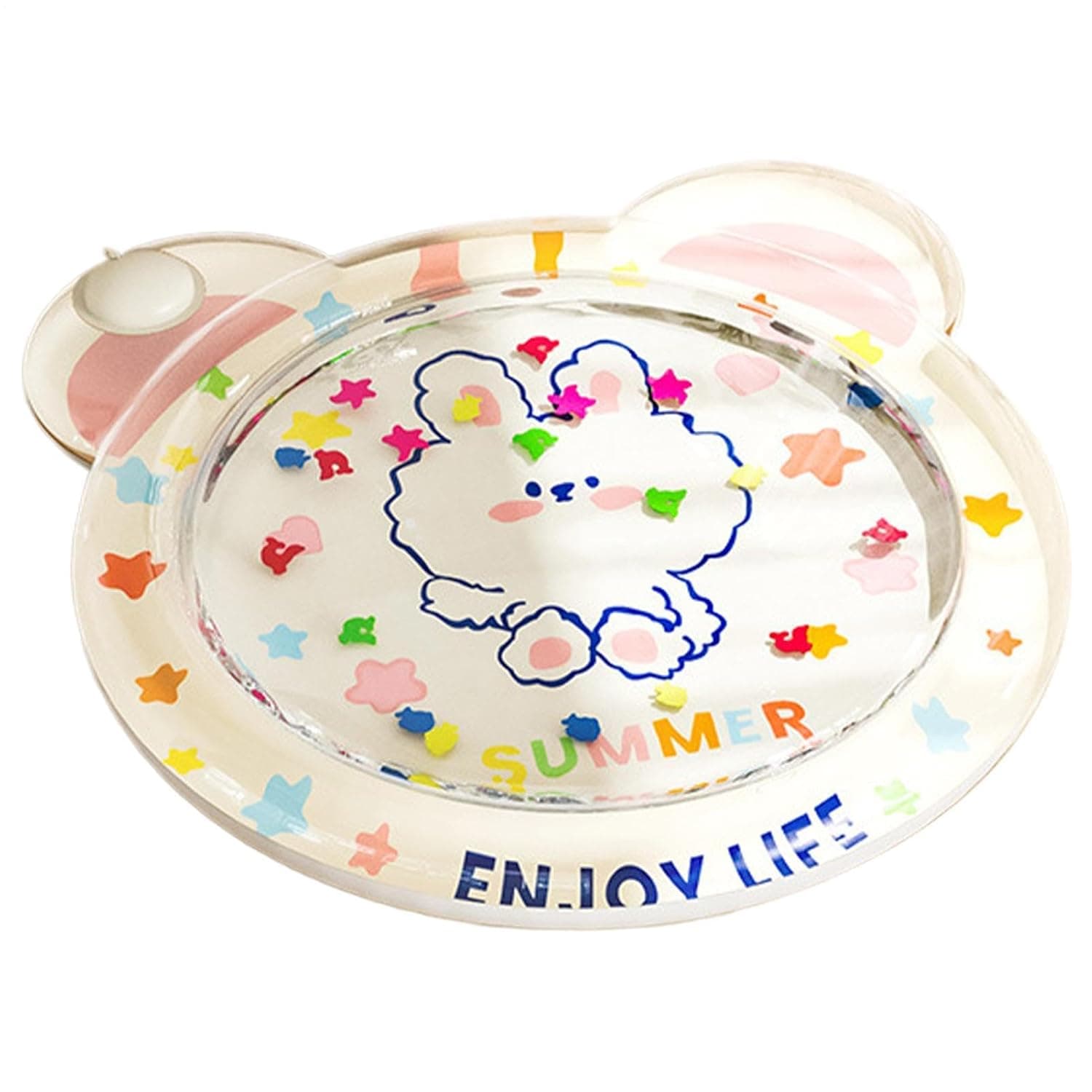 Infant Water Mat Developmental Sensory Mat Activity Center | Cartoon Animal Cooling Activity Pad Boys Girls Nursery Room Daycare Center Indoor Home Travel Outdoor Summer
