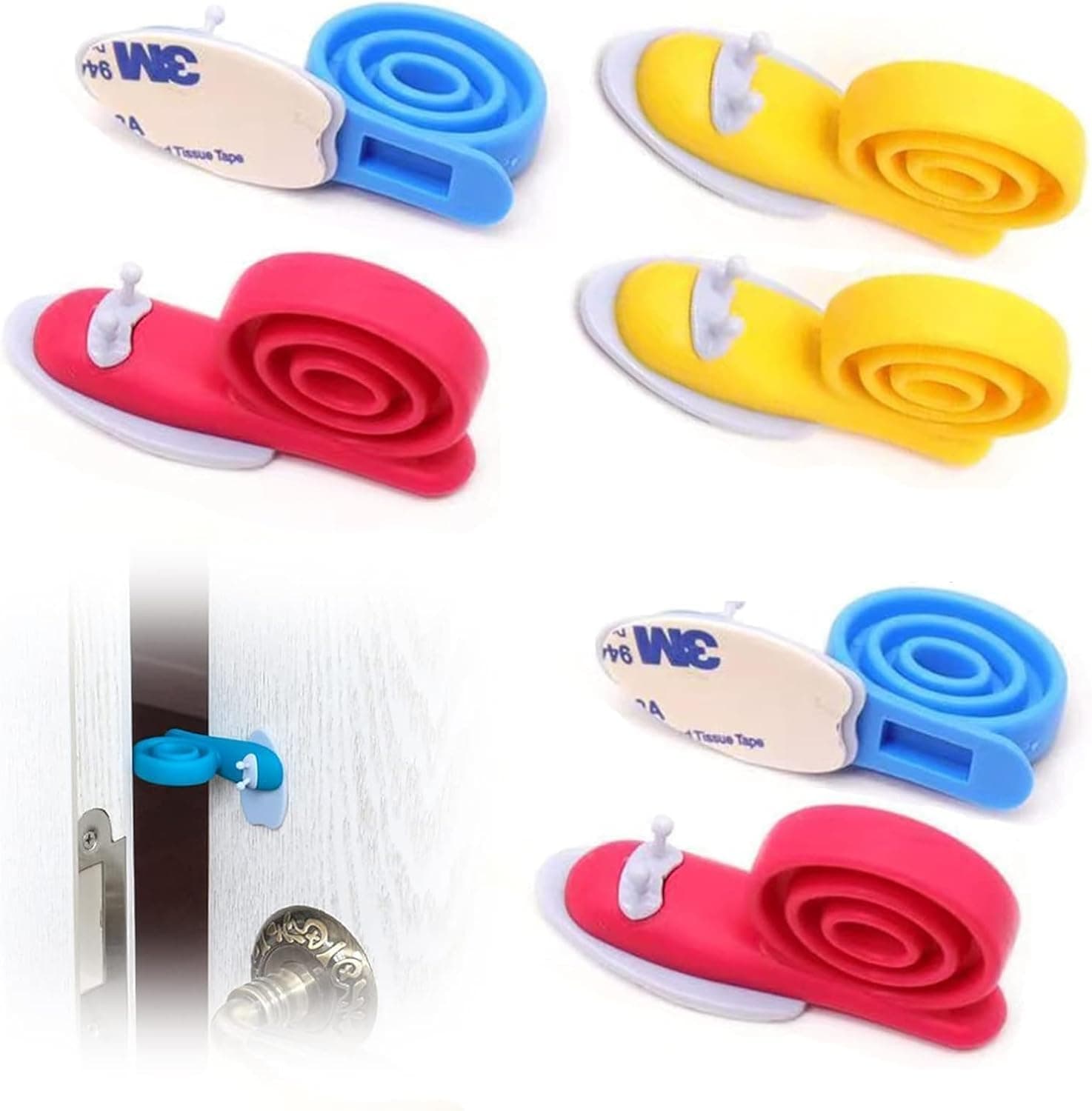 Joyzzz Door Pinch Guard, 6 Pack Foam Baby Finger Protectors, Kids Pets Safety Door Stopper, No Tools Quick Install, Universal Fit 1 to 1.5 Inch, Soft Cushioned Design Easy Setup for Home