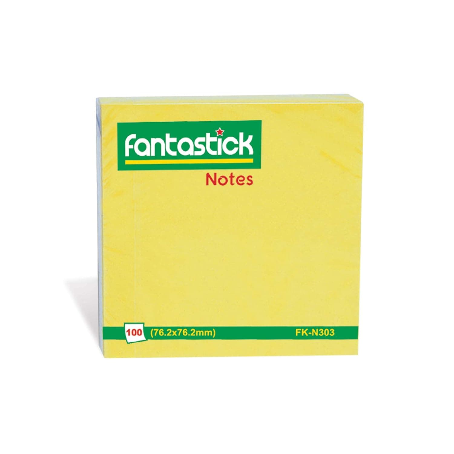 ورق ملاحظات لاصق بوست ات من فانتاستيك، 76.2 × 76.2 ملم، أصفر، FK-N303