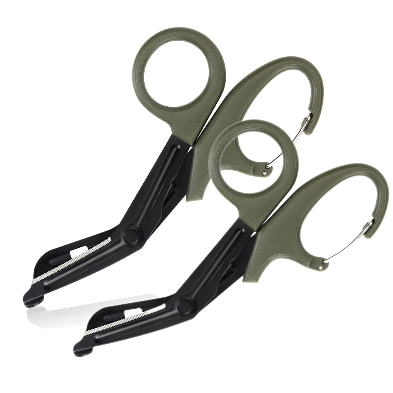 SYOSI Trauma Scissors With Carabiner, 2PCS 7.5" Bandage Nursing Scissors, Premium Fluoride-Coated Surgical for Nurses, Doctors, Nursing Students, First Aid, EMT EMS