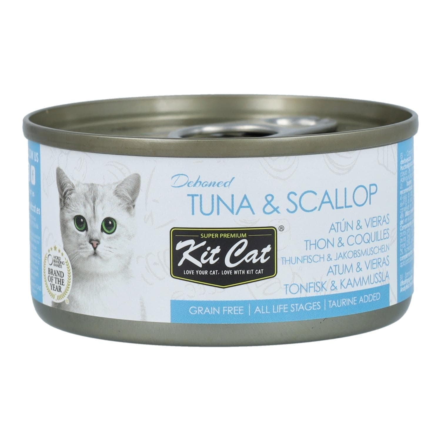 Kit Cat Deboned Wet Food Tuna Scallop Topper 80g