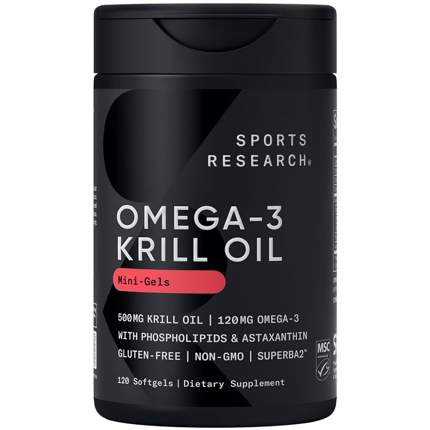 Sports Research, Antarctic Krill Oil with Astaxanthin, 500 mg, 120 Softgels