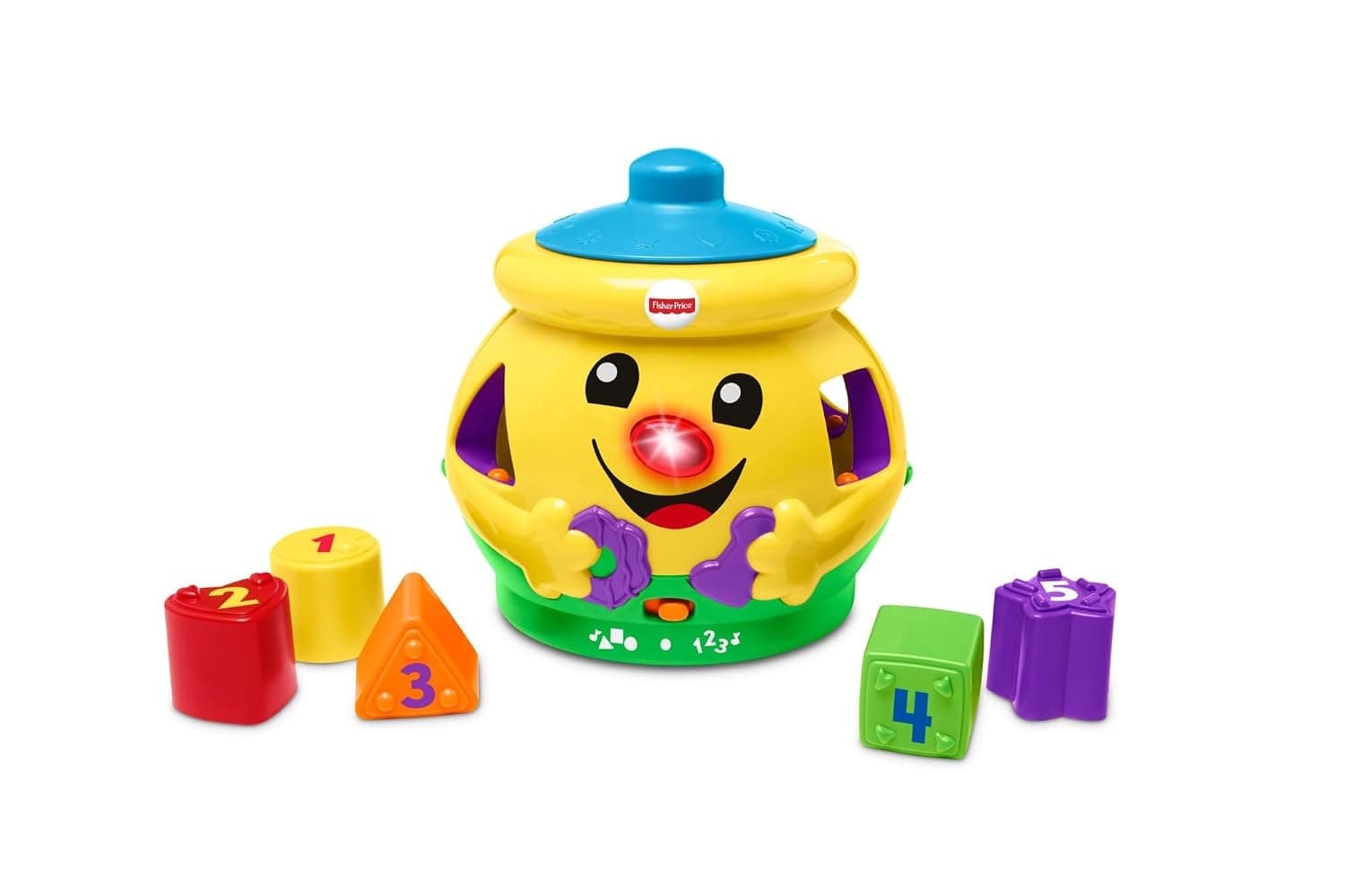 Fisher-Price Baby Musical Learning Toy, Baby Smartronics Cookie Shape Surprise, Pretend Cookie Jar Shape-Sorting Toy, H8179