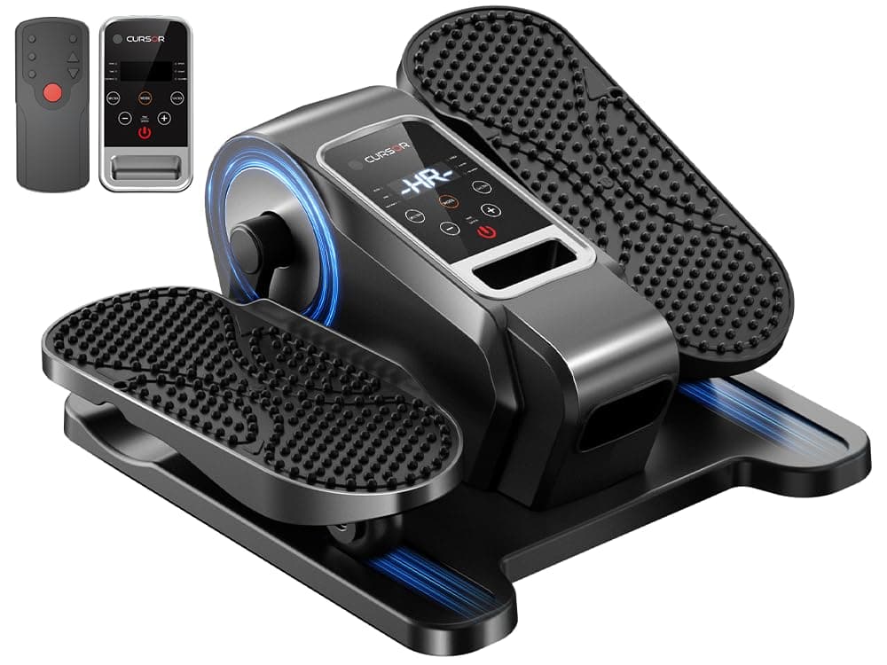Under Desk Elliptical Machine, Electric Seated Pedal Exerciser, Quiet Leg Exerciser While Sitting for Seniors, Mini Portable Leg Exercise Machine with Remote, Adjustable 12-Speeds, Manual & Auto Mode