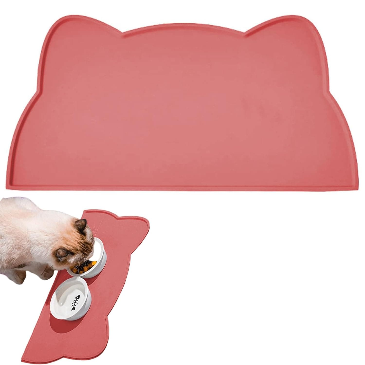 Pet Food Mat, Pets Silicone Bowl Mats, Pets Feeding Mats, Waterproof Dog Cat Pet Place mat Premium Silicone FDA Grade Non-stick Non Slip Anti Spill Easy Clean