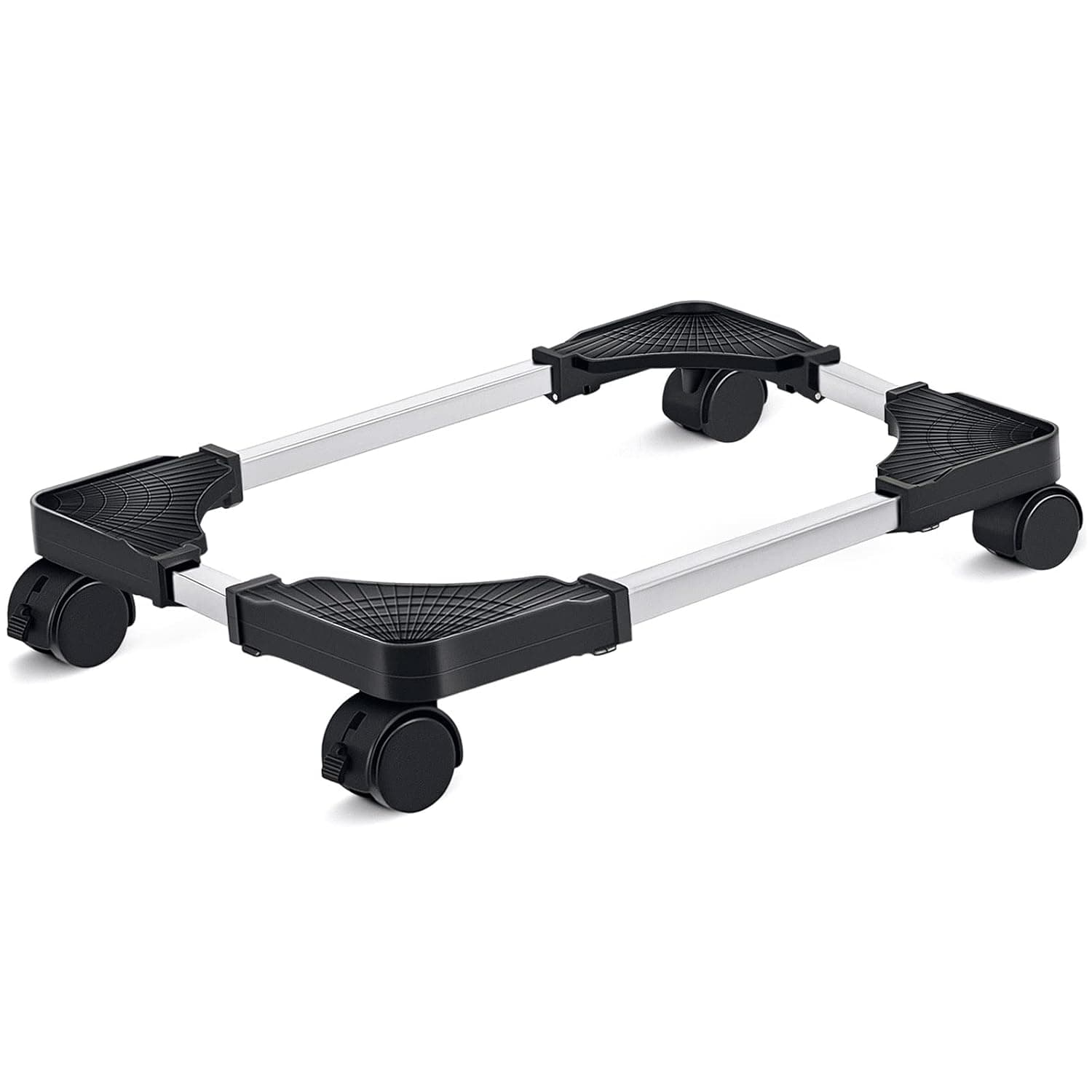 Liitrton Mobile CPU Stand Adjustable Computer Tower Stand with 4 Caster Wheels Fits Most PC (Black)