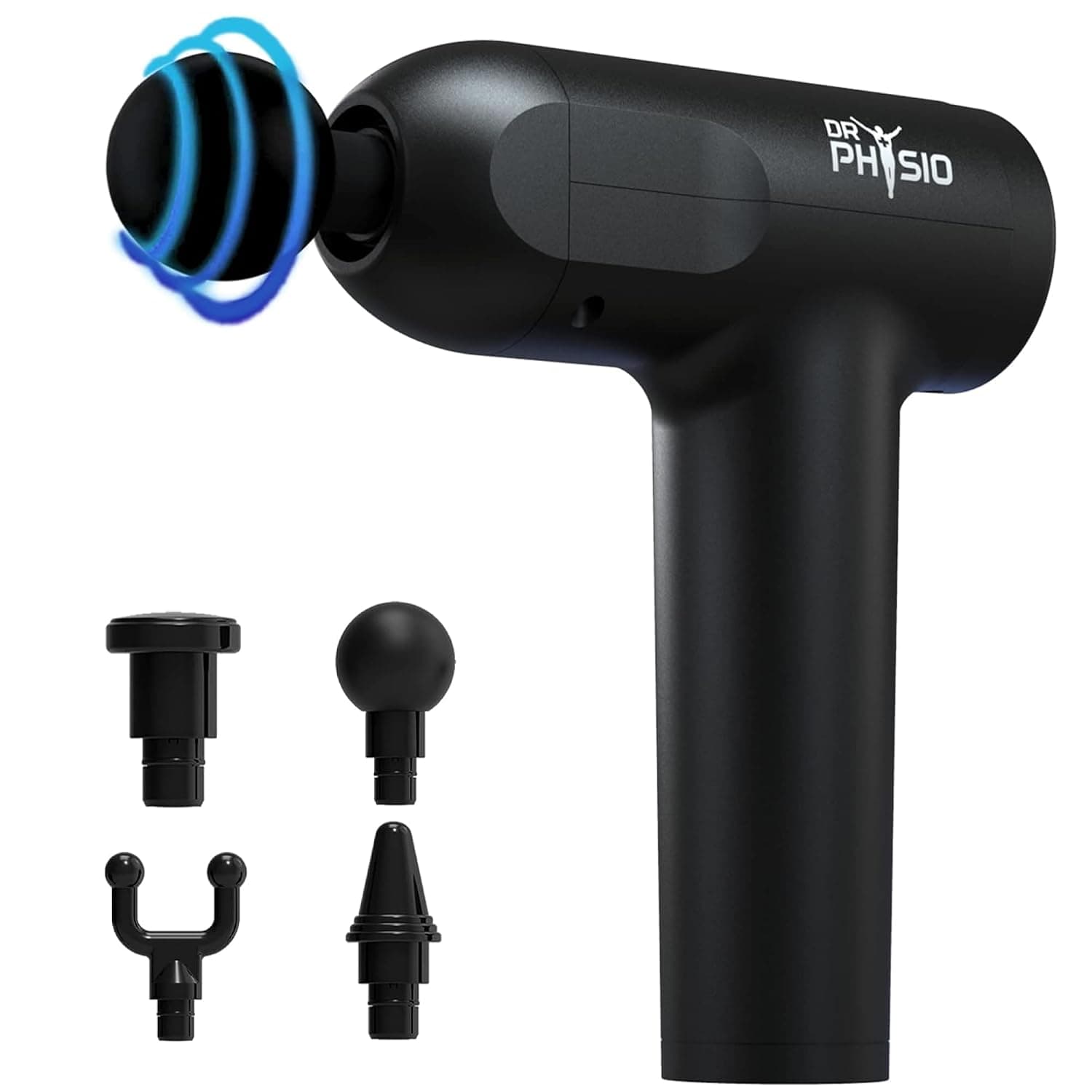 Dr Physio USA Supervolt 1023 Pro Deep Tissue Massage Gun, Full Body Massager Machine for Pain Relief, Muscle Massage & Body Relaxation, Faster Muscle Recovery, Rechargeable, Cordless, Portable (Matte