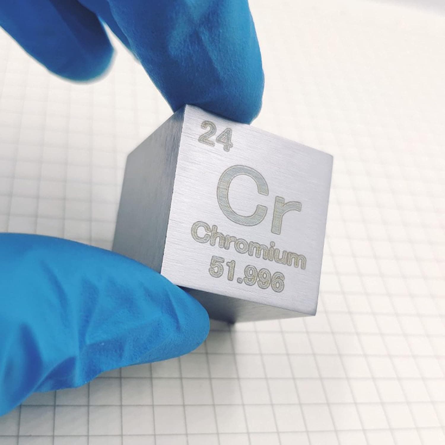 ROFRA 1 inch Chromium Metal Cube 99.99% Pure for Lab Experiment Material, Personal Hobbies and Collection