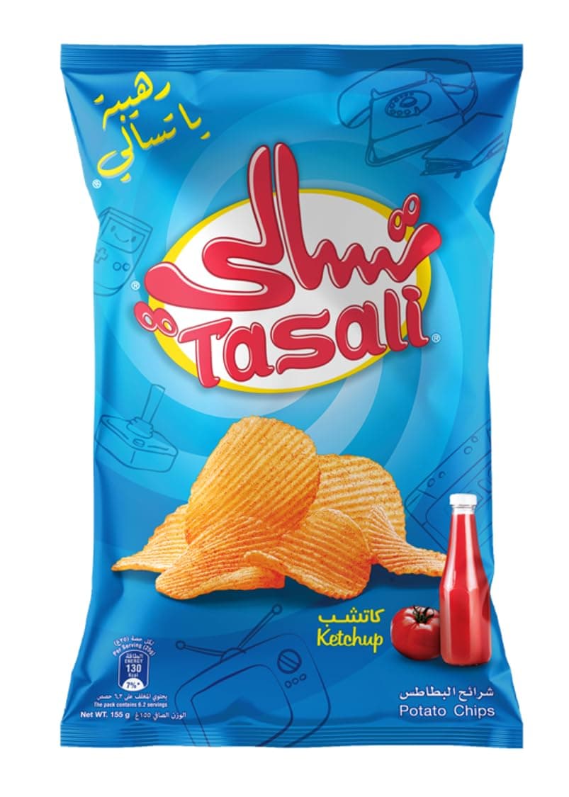 Tasali Potato Chips, Ketchup Flavor, 155g