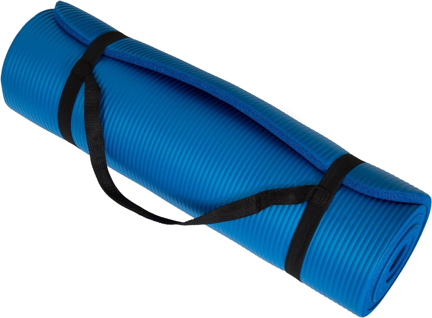 180 x 60cm Non-Slip Yoga Mat 10mm Thick NBR Gym Home Mat Exercise Mat Sport Mat Comfort Foam Mat- Blue