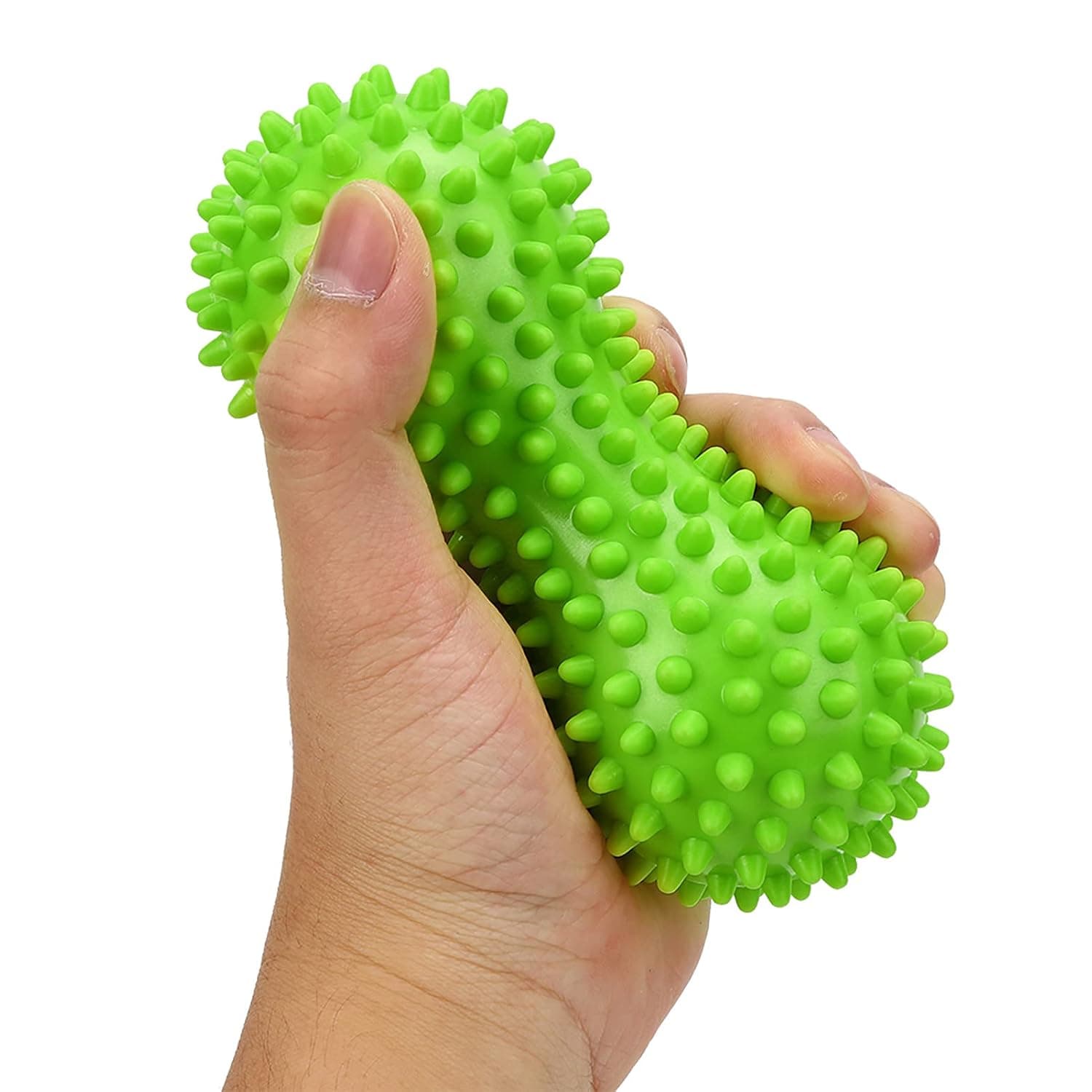 Massage Ball, PVC Spiky Massage Ball, Fascia Muscle Hand Planta Pedis Relaxation Ball for Fitness Yoga(Green)