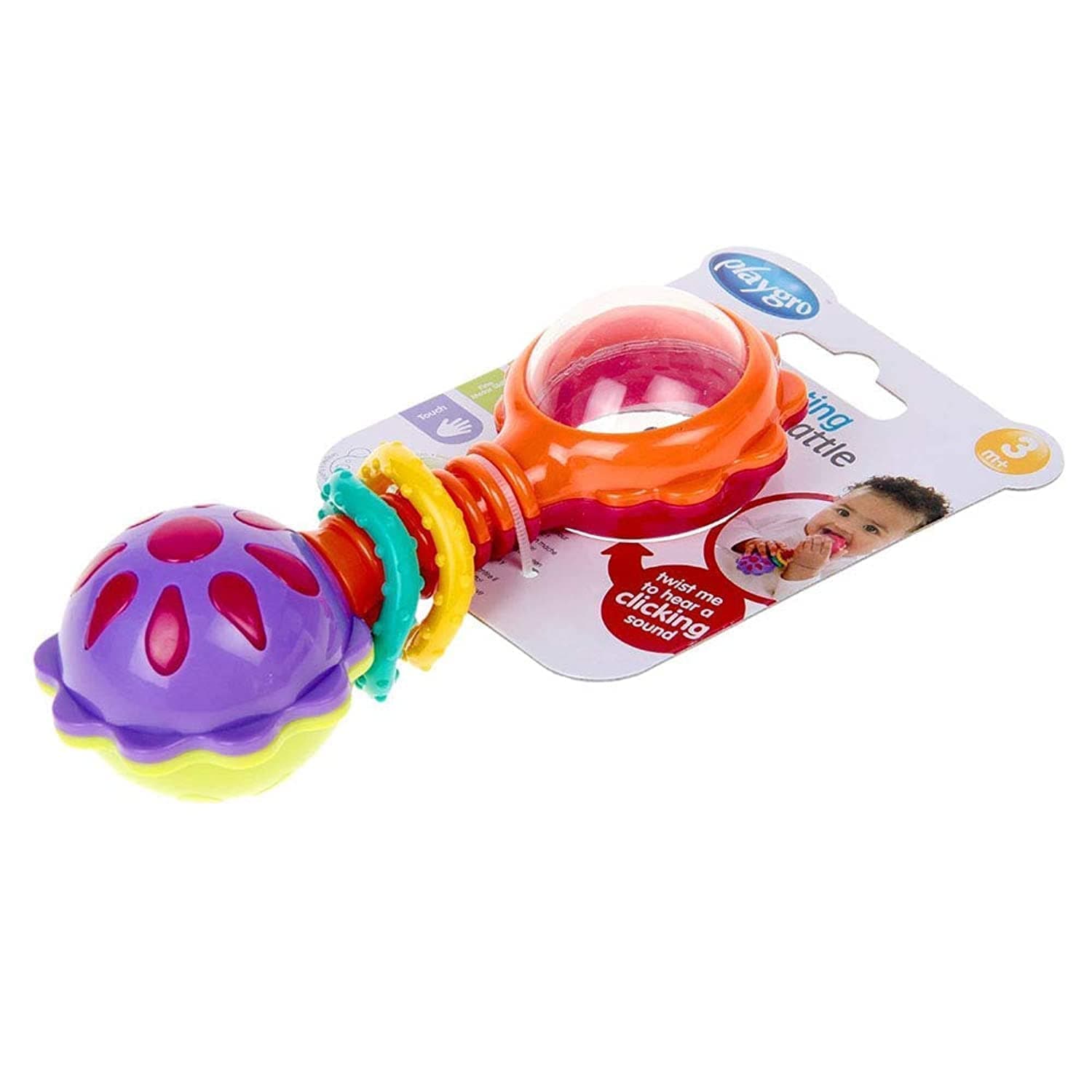 Playgro Baby Twisting Barbell Rattle For Baby Infant, Pack Of 1