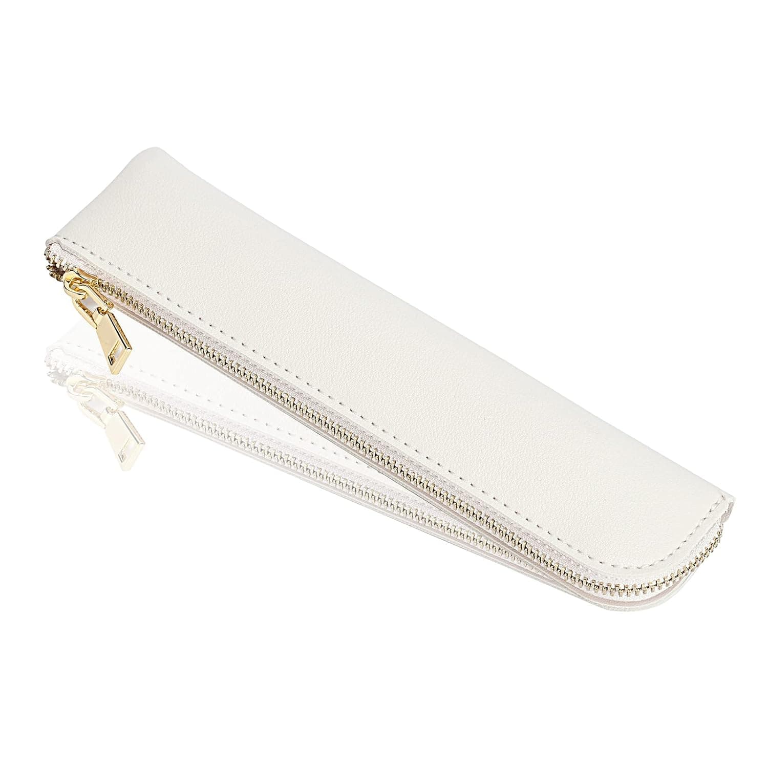 White small pen case, Pencil case small, Pencil bags ,Zipper Pen bag ,Flat pencil case.…, (pen case-1)