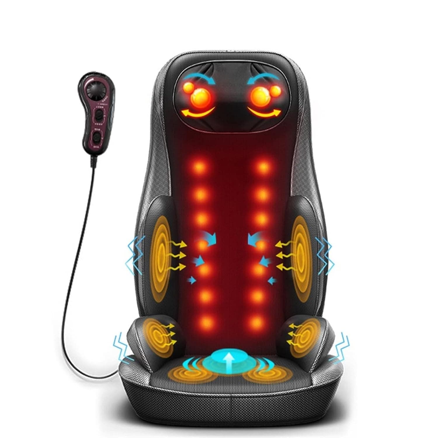 Massage Chair Back and Neck Massage shiatsu Cushion Full Body Shiatsu Massage Chair Heating Vibration Kneading Roller Massage Relaxation
