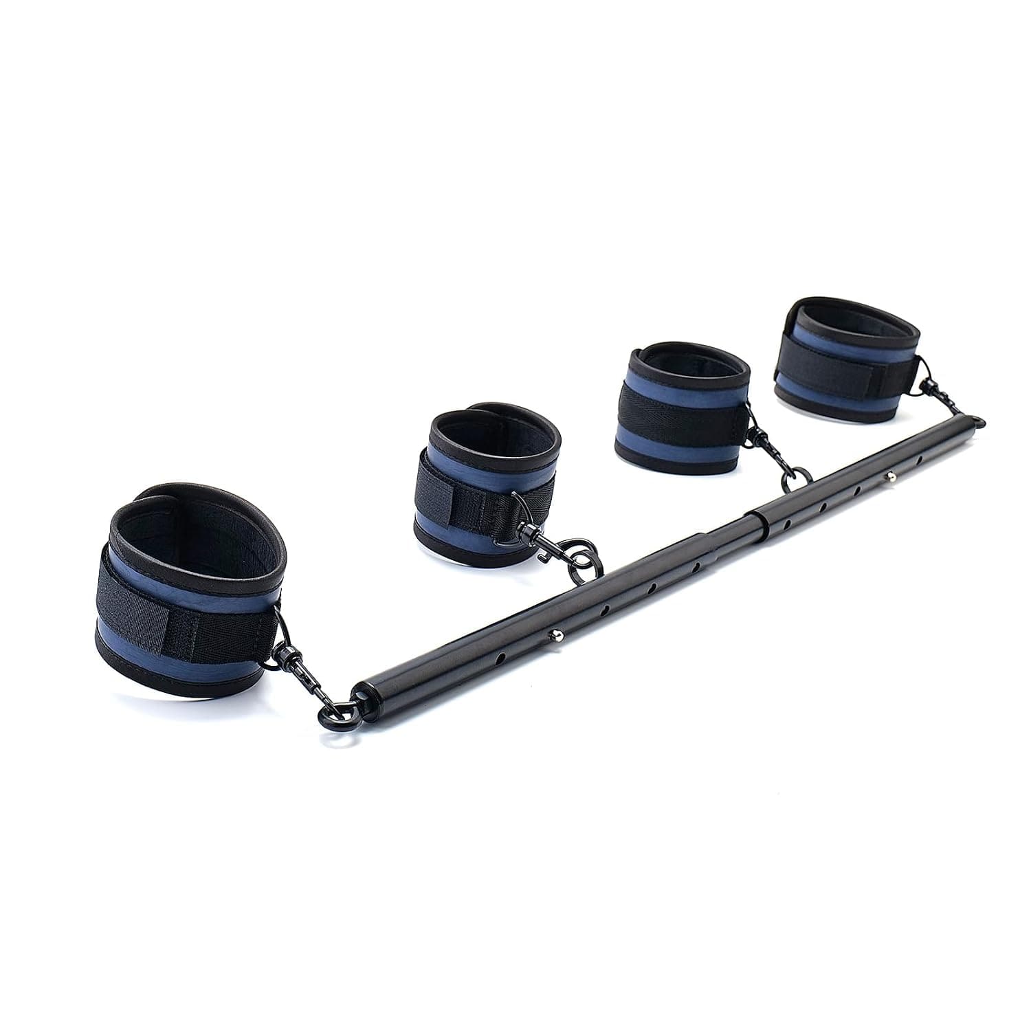 Spreader Bar Heavy Duty Stainless Steel Expandable Home Gym with 4pcs Furry Purple Adjustable Strap,Sports Aid Training Fitness Gear Pilates Aid Kit,Indoor Yoga Set