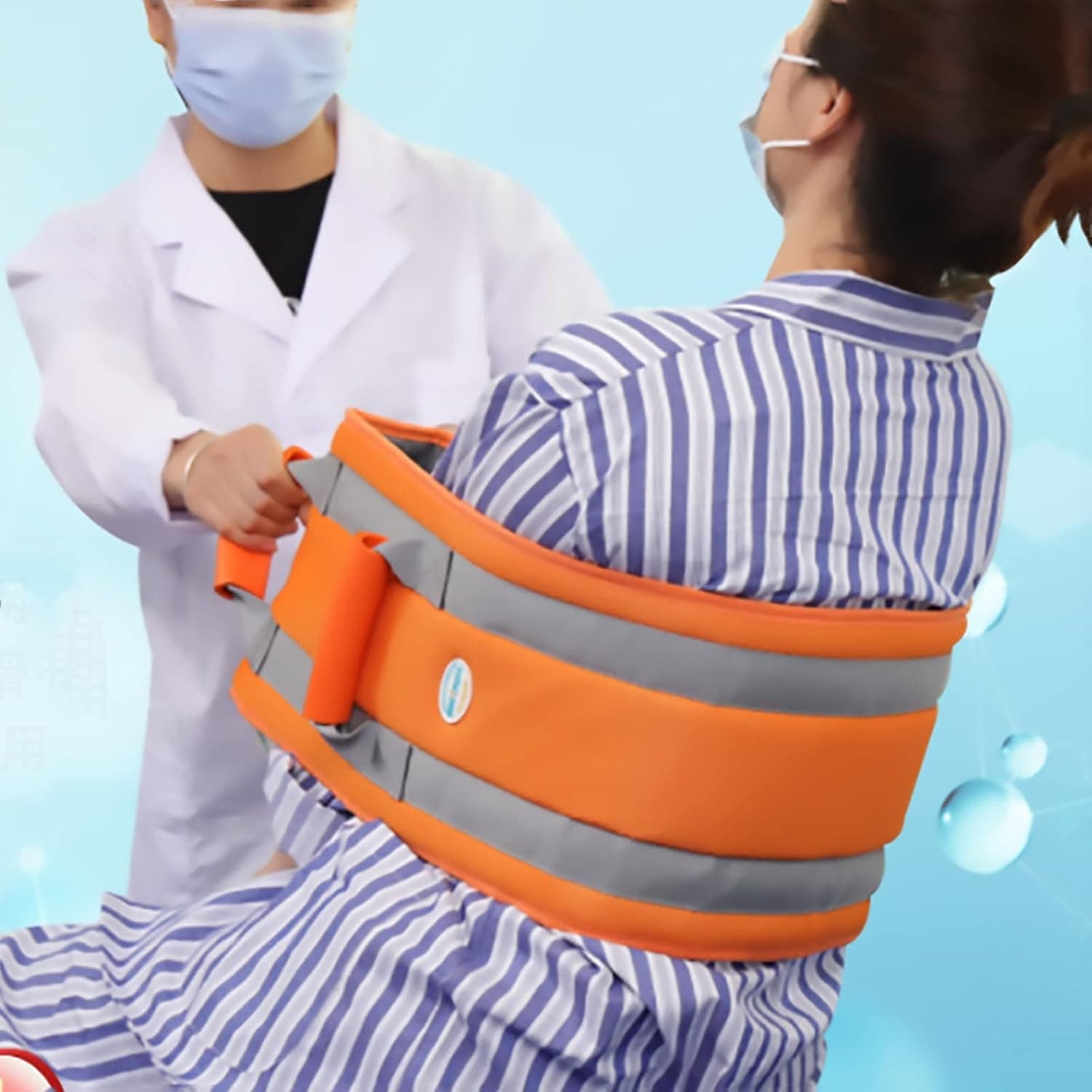 Transfer gait belt, multi-function shift traction belt disabled assist stand up transfer lifting belt safety lifting aids