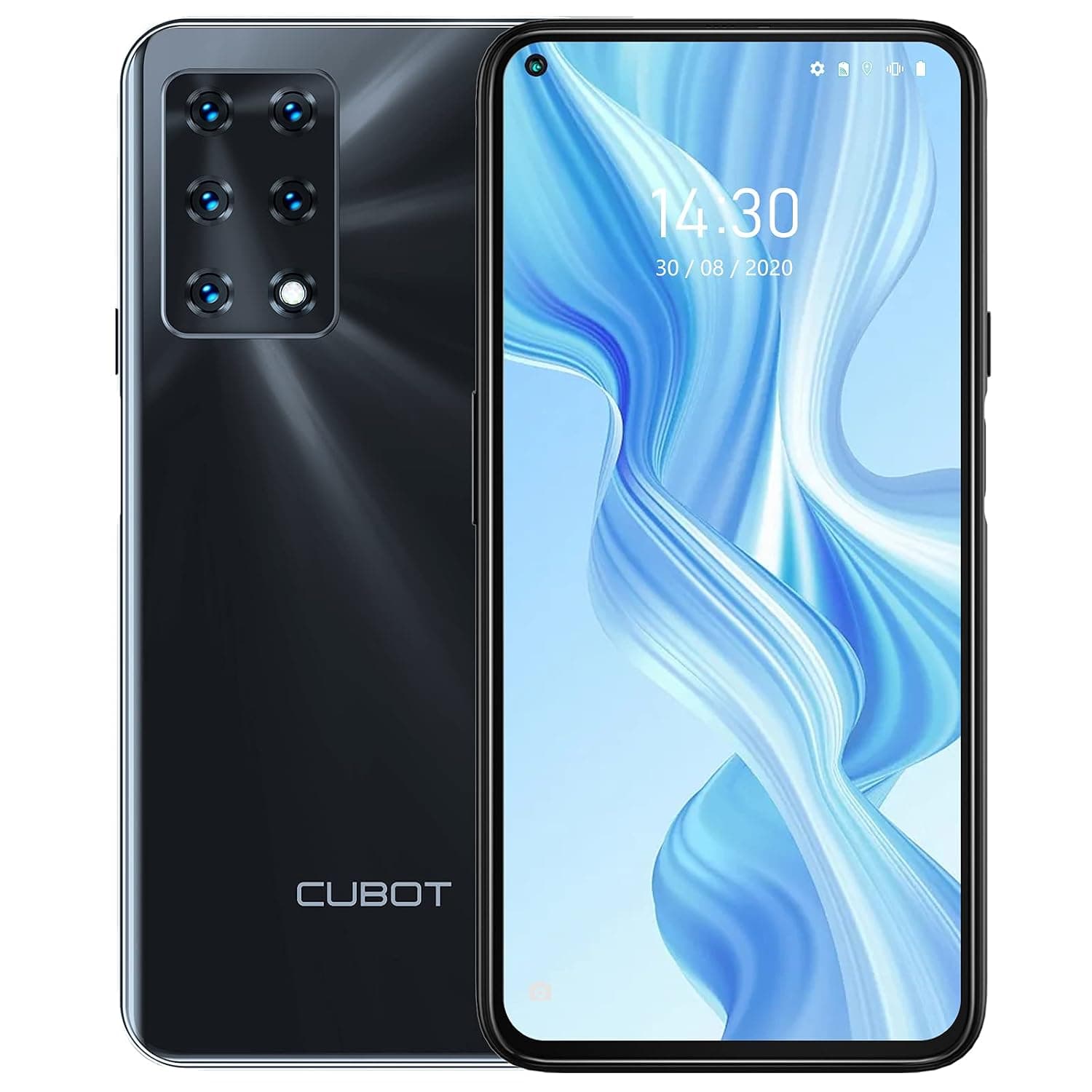 Unlocked Smartphone (8GB+128GB) with 6.4-Inch FHD+ Display,Five Al Cameras, Android 10, 4200mAh Battery, 4G Dual SIM Phone (Black)