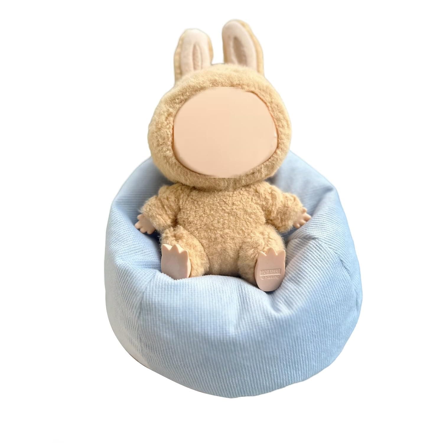 Mini Sofa with Pillows for Labubu, Soft Plush Miniature Couch for Dollhouse, Cute Doll Room Furniture Decoration, Mini Sofa Accessories for Display & Collection